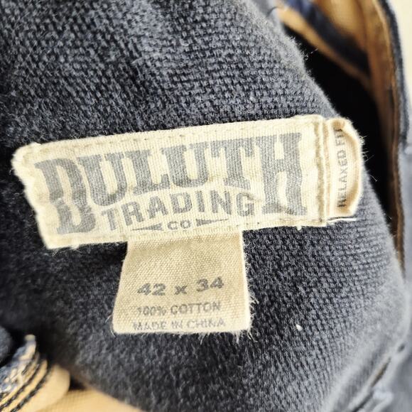 Duluth Trading Co Cargo Pants Mens 42x34 Black Relaxed Fit Work Utility Pockets - Picture 8 of 10